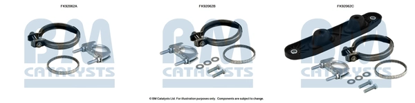 Mounting Kit, catalytic converter (FK92062)