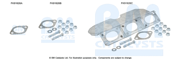 Mounting Kit, catalytic converter (FK91626)