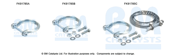 Mounting Kit, catalytic converter (FK91785)