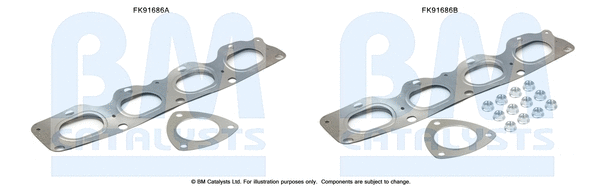 Mounting Kit, catalytic converter (FK91686)
