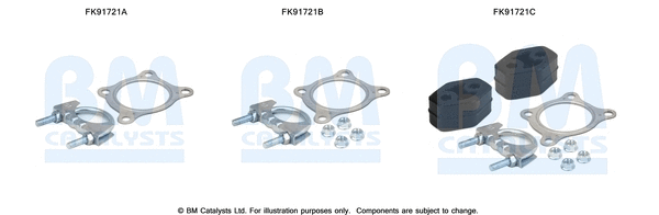 Mounting Kit, catalytic converter (FK91721)