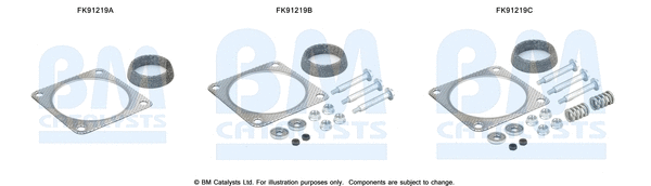 Mounting Kit, catalytic converter (FK91219)