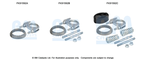 Mounting Kit, catalytic converter (FK91592)