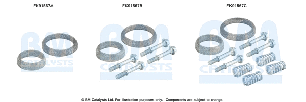 Mounting Kit, catalytic converter (FK91567)