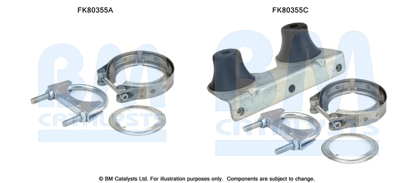 Mounting Kit, catalytic converter (FK80355)