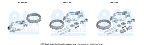 Mounting Kit, catalytic converter (FK90518)