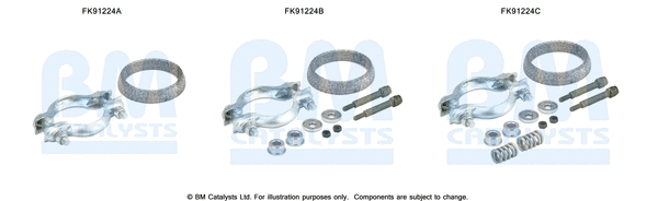 Mounting Kit, catalytic converter (FK91224)