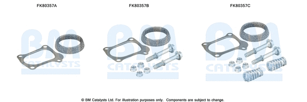 Mounting Kit, catalytic converter (FK80357)