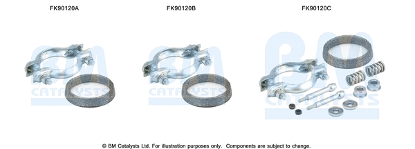 Mounting Kit, catalytic converter (FK90120)