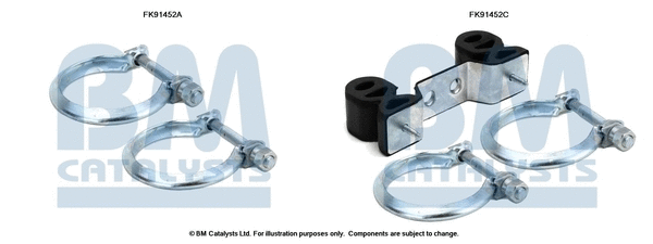 Mounting Kit, catalytic converter (FK91452)