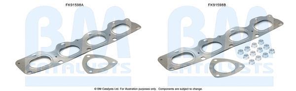 Mounting Kit, catalytic converter (FK91598)