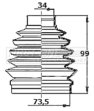 Bellow Kit, drive shaft (FCB6143)