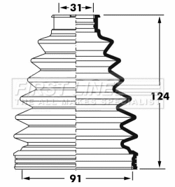 Bellow Kit, drive shaft (FCB6056)
