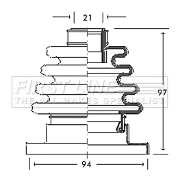 Bellow Kit, drive shaft (FCB2674)