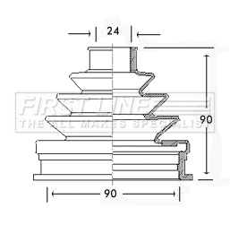 Bellow Kit, drive shaft (FCB2255)