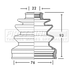 Bellow Kit, drive shaft (FCB2662)