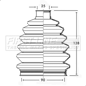 Bellow Kit, drive shaft (FCB2281)