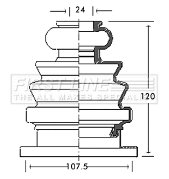 Bellow Kit, drive shaft (FCB2682)