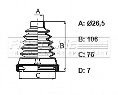 Bellow Kit, drive shaft (FCB6397)