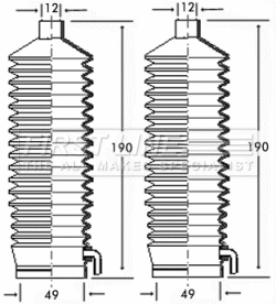 Bellow Kit, steering (FSG3215)