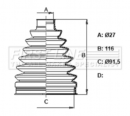 Bellow Kit, drive shaft (FCB6373)