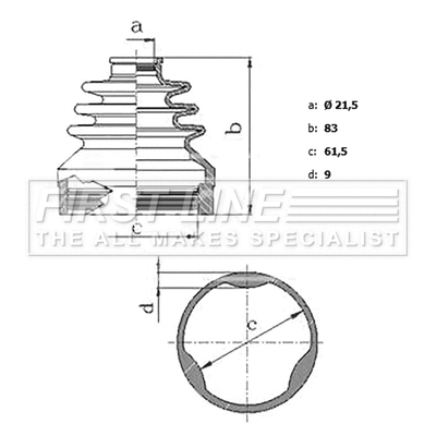 Bellow Kit, drive shaft (FCB6156)