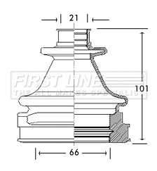 Bellow Kit, drive shaft (FCB2769)