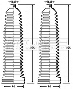 Bellow Kit, steering (FSG3337)