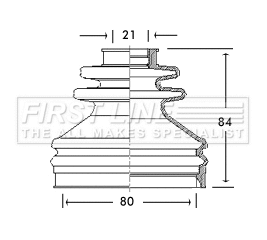 Bellow Kit, drive shaft (FCB2699)