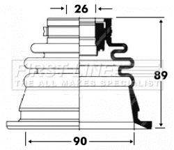Bellow Kit, drive shaft (FCB2848)