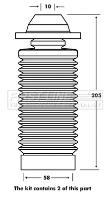 Dust Cover Kit, shock absorber (FPK7094)