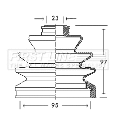Bellow Kit, drive shaft (FCB2063)