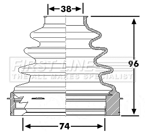 Bellow Kit, drive shaft (FCB6254)