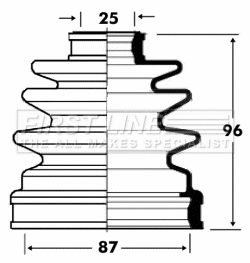 Bellow Kit, drive shaft (FCB2832)