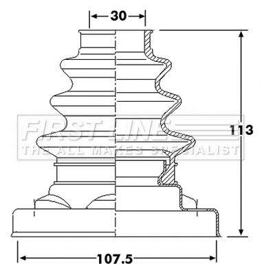 Bellow Kit, drive shaft (FCB6218)