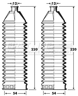 Bellow Kit, steering (FSG3340)