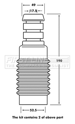 Dust Cover Kit, shock absorber (FPK7069)