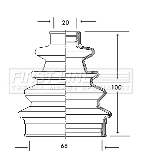 Bellow Kit, drive shaft (FCB2040)