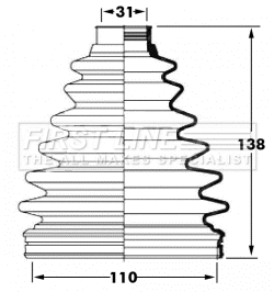 Bellow Kit, drive shaft (FCB6057)