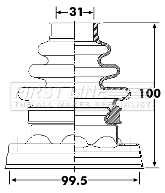 Bellow Kit, drive shaft (FCB6259)