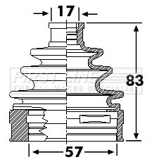 Bellow Kit, drive shaft (FCB6239)