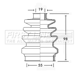 Bellow Kit, drive shaft (FCB2418)