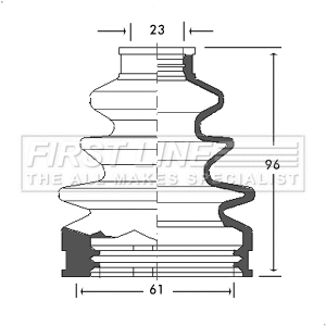 Bellow Kit, drive shaft (FCB2622)