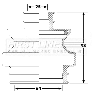 Bellow Kit, drive shaft (FCB6263)