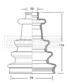 Bellow Kit, drive shaft (FCB2080)