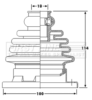 Bellow Kit, drive shaft (FCB6184)