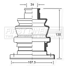 Bellow Kit, drive shaft (FCB2275)