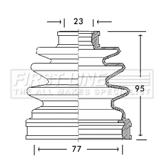 Bellow Kit, drive shaft (FCB2621)