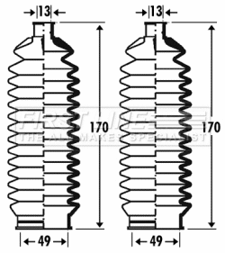 Bellow Kit, steering (FSG3286)