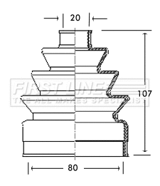 Bellow Kit, drive shaft (FCB2131)
